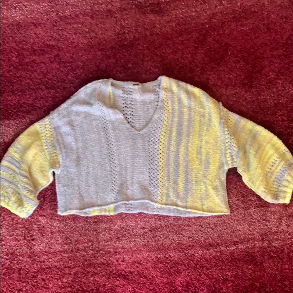 SOLD - FREE PEOPLE knit oversized cropped sweater